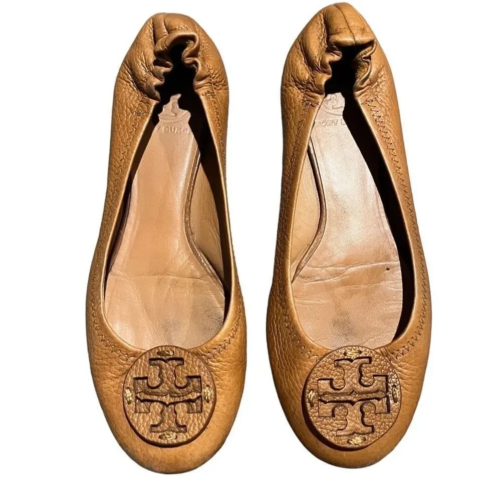 Tory Burch Minnie Travel Ballet Flat size 7.5 fair condition - Picture 5 of 5